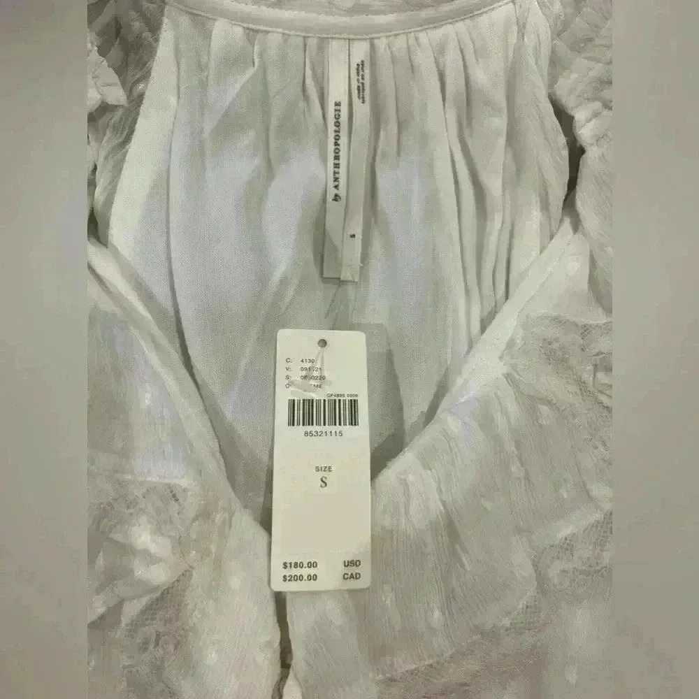 By Anthropologie Long-Sleeve V-Neck
Ruffled Tunic Dress Size Small - Picture 11 of 13